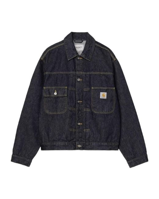 Carhartt Blue Belmar Boxy Denim Jacket for men
