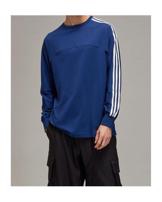 Y-3 Blue M 3S Ls Tee for men
