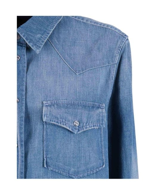 Dondup Blue Western Denim Shirt