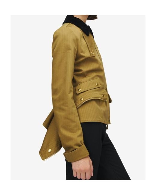 McQueen Yellow Herringbone Kickback Jacket