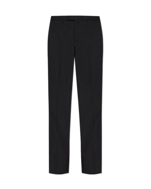Etro Black Straight-Leg Tailored Trousers for men