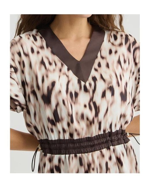 Liu Jo Printed Satin Dress | Lyst