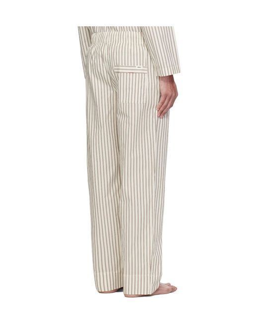 Tekla White Drawstring Pajama Pants for men