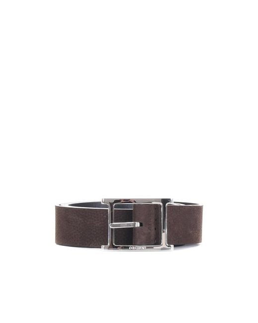 Orciani White Textured Buckle Belt for men