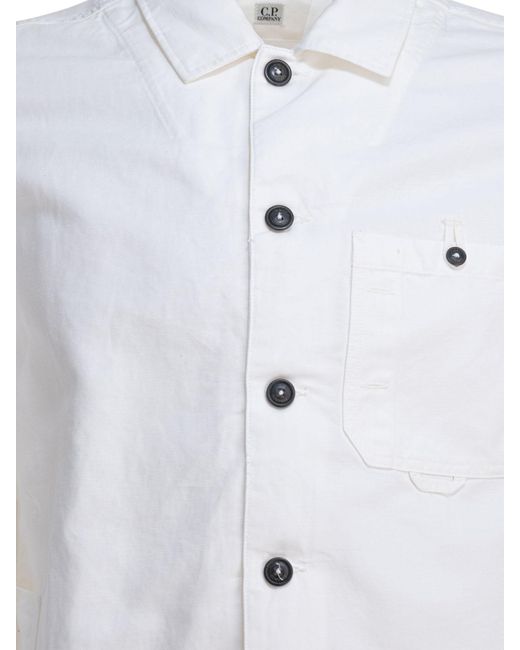 C P Company White Utility Jacket for men