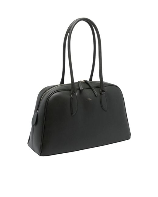 A.P.C. Black Paloma Zip-Top Shoulder Bag