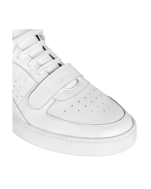 Céline White Ct-02 Mid Sneaker With Velcro for men