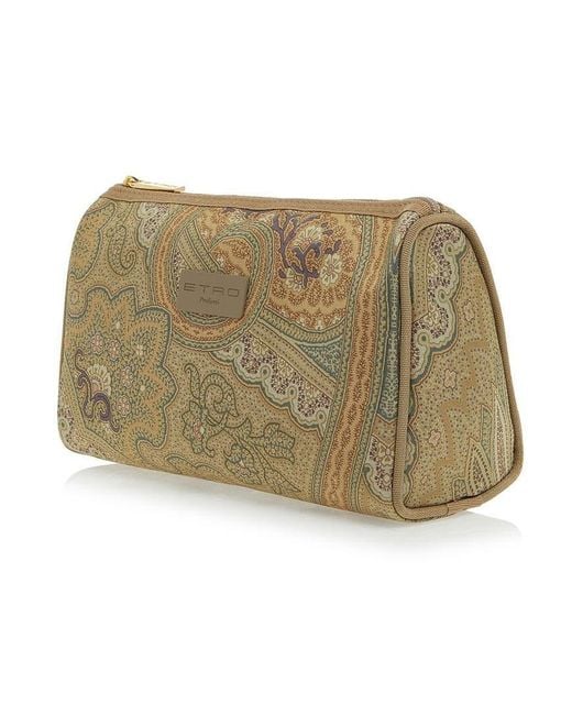 Etro Natural Zippered Clutch