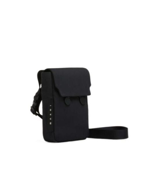 Marni Black Cityscape Iphone Holder for men
