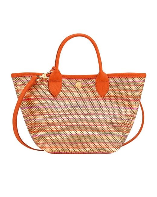 Longchamp Orange Le Panier Pliage Tote Bag