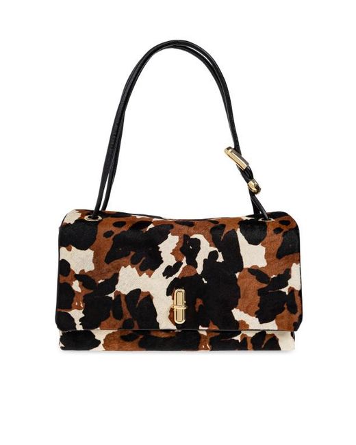 Marc Jacobs Black The Dual Print Large Shoulder Bag
