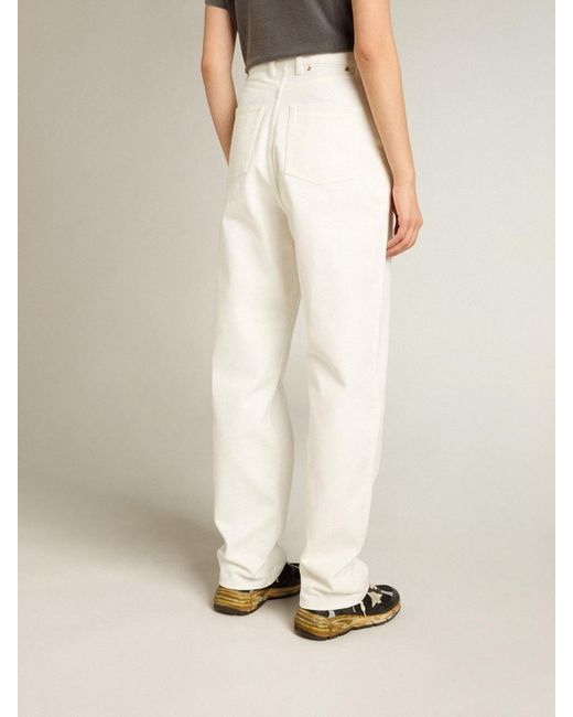 Golden Goose Deluxe Brand White Straight-Leg Jeans