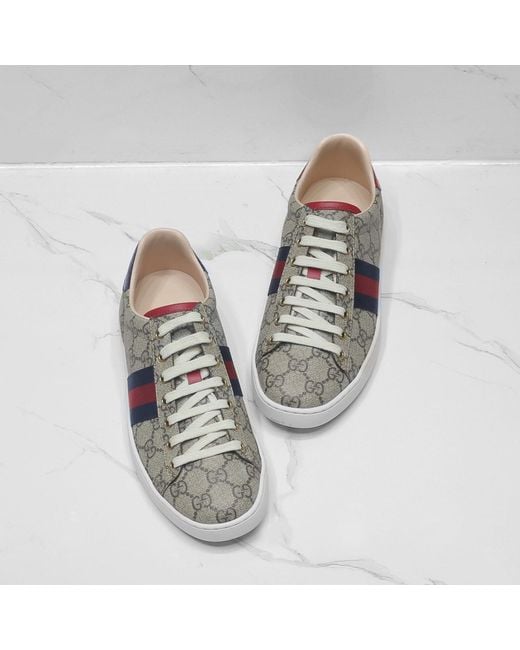 Gucci Pink Ace Gg Supreme Sneakers