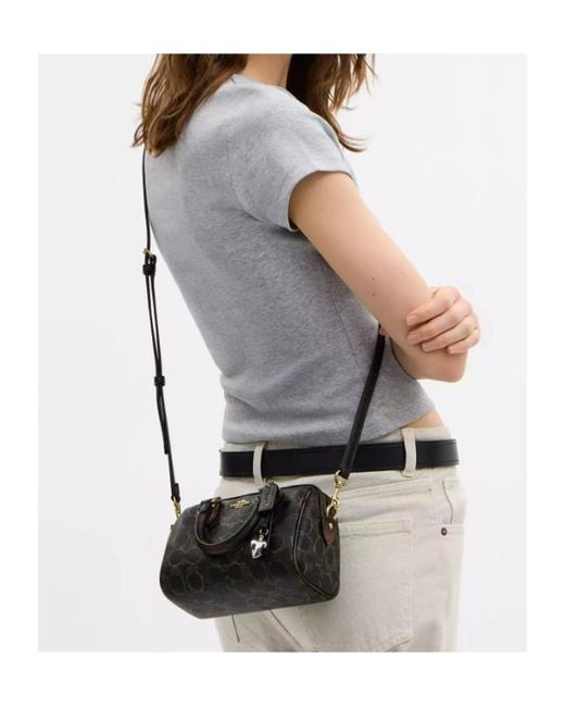 COACH Black Mini Rowan Crossbody Bag
