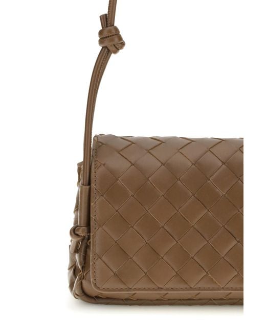 Bottega Veneta Brown Flap Shoulder Bag