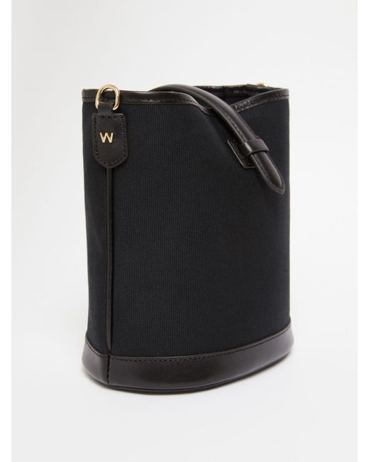 Weekend by Maxmara Black Small Canvas Bucket Bag