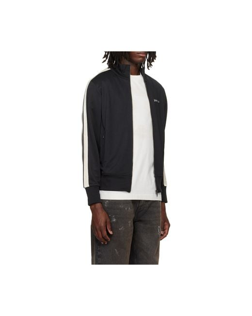 Palm Angels Black Classic Logo Track Jacket for men