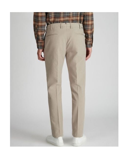 Incotex Natural Slim Fit Doeskin Trousers for men