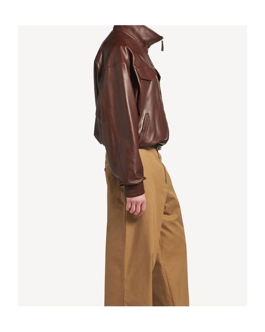 Balenciaga Brown High Collar Bomber for men