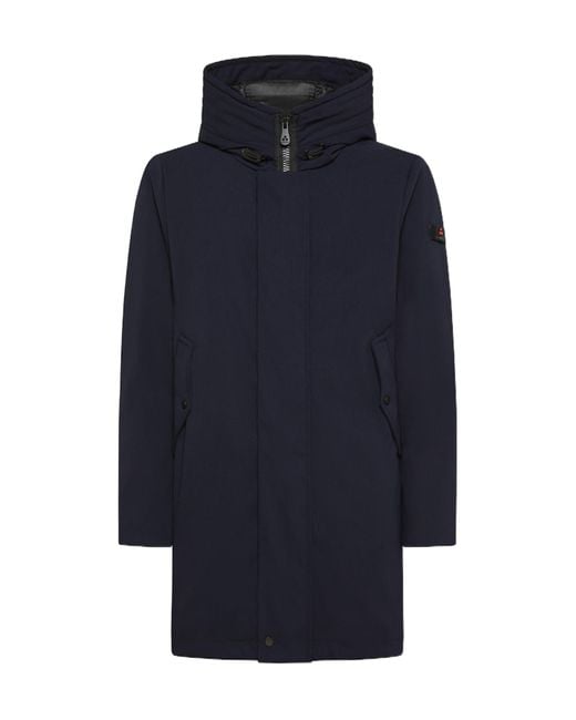 Peuterey Blue Three-Layer Sturdy Fabric Parka for men