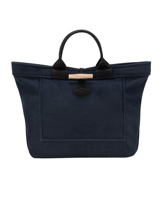 Longchamp Blue Le Roseau L Tote Bag