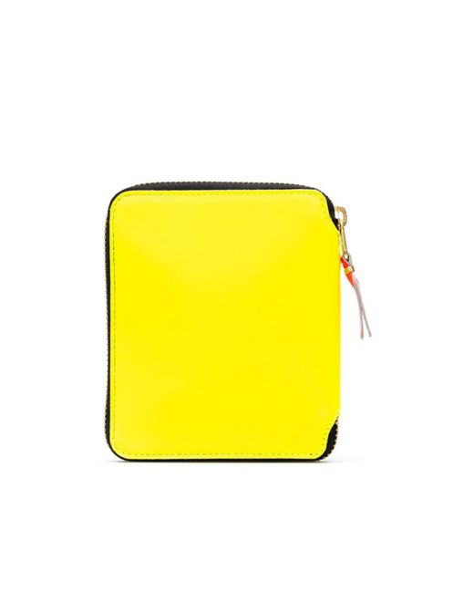 COMME DES GARÇONS PLAY Yellow Comme Des Garçons Wallet Super Fluro Zipped Wallet for men