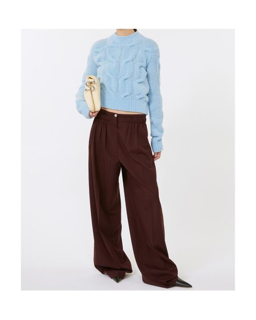 Sportmax Purple Quito High-Waist Pants