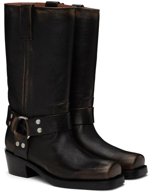 Paris Texas Black Roxy Brushed Boots