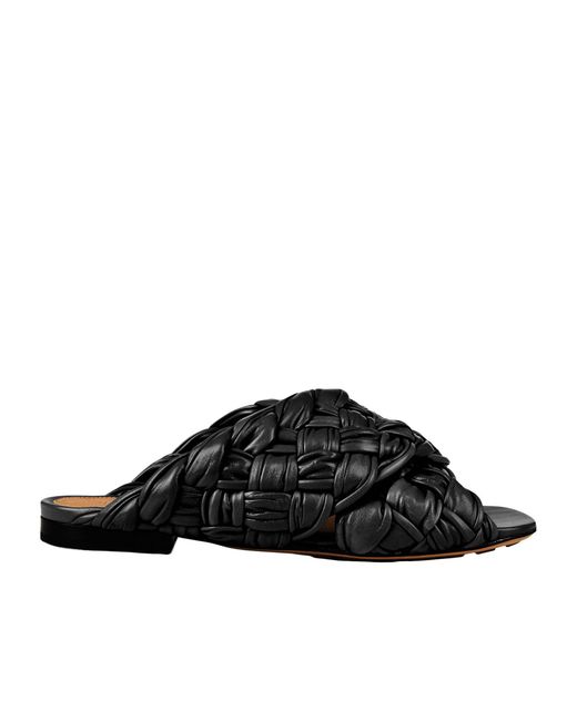 Bottega Veneta Black Sleek Flat Mules