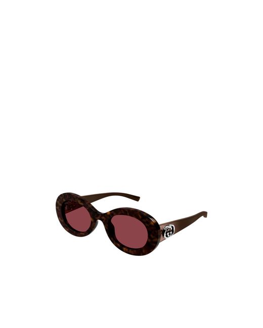 Gucci Purple Round-Frame Sunglasses