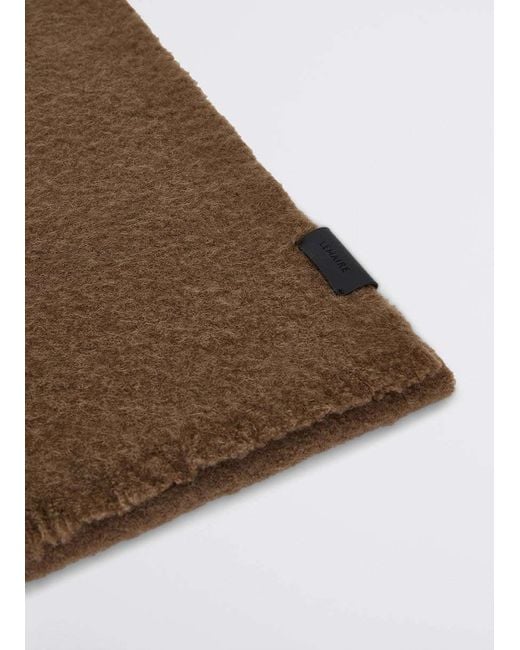 Lemaire Brown Logo-Appliqué Scarf for men