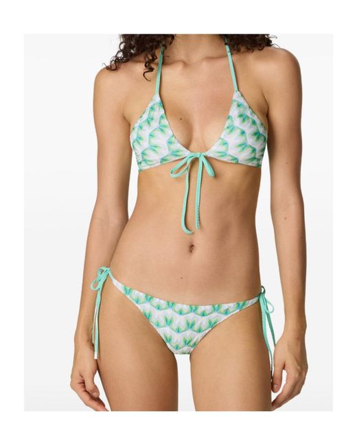 Missoni Green Patterned Triangle Bikini Set