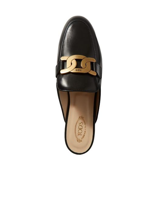 Tod's Brown Logo Flat Shoes