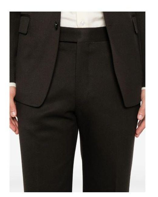 Tagliatore Black Single-Breasted Suit And Trousers Two-Piece Set for men
