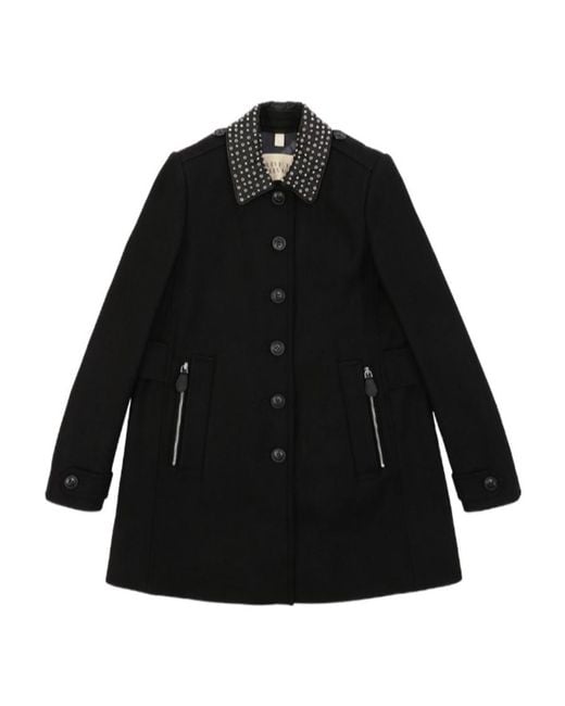 Burberry Black Wool Single-Breasted Coat