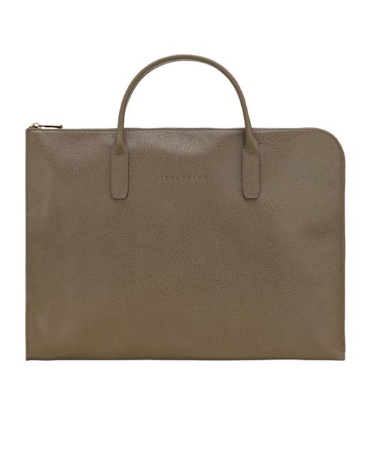 Longchamp Brown Le Foulonné S Briefcase for men