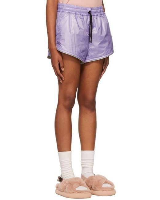 Moncler Purple Ripstop Shorts