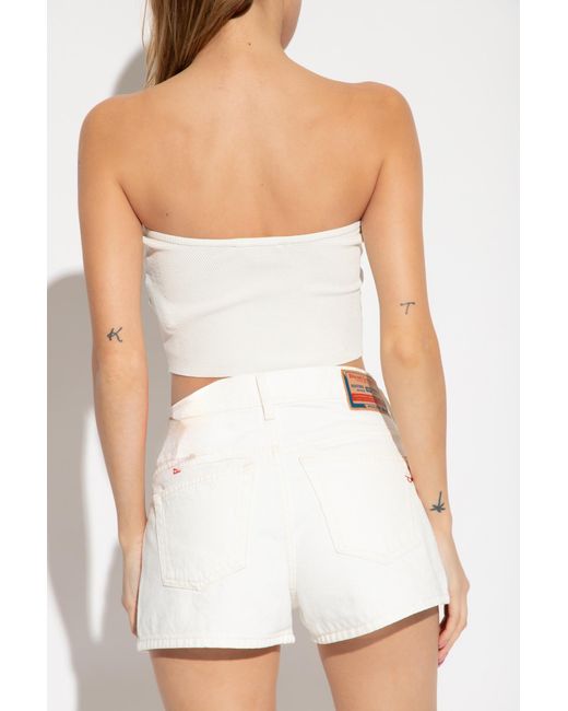 DIESEL Green M-Clarksvillex Logo Plaque Tube Top