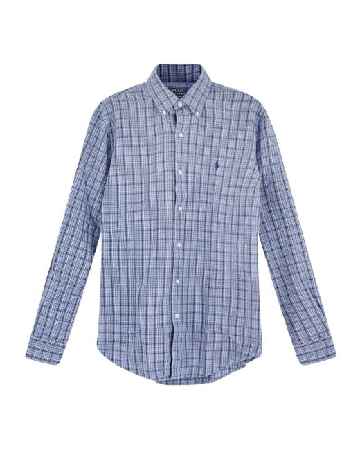 Polo Ralph Lauren Blue Madras Check Shirt for men