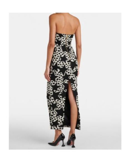 Area Black Crystal-Embellished Jacquard Maxi Dress