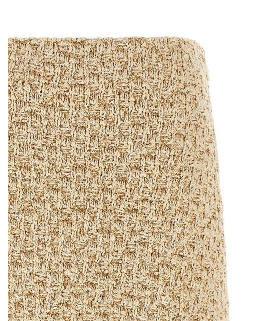 Fabiana Filippi Natural Tweed Midi Skirt