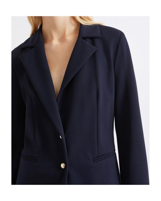 Marella Blue Slim-Fit Jersey Blazer