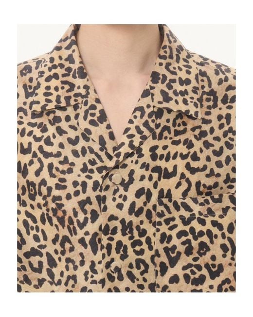 Valentino Natural Fauve Eclat Animalier Printed Bowling Shirt for men