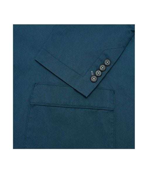 Boss Blue Single-Breasted Suit Jacket for men