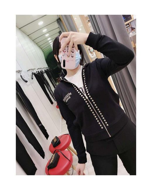 Moschino Black Logo Casual Jacket