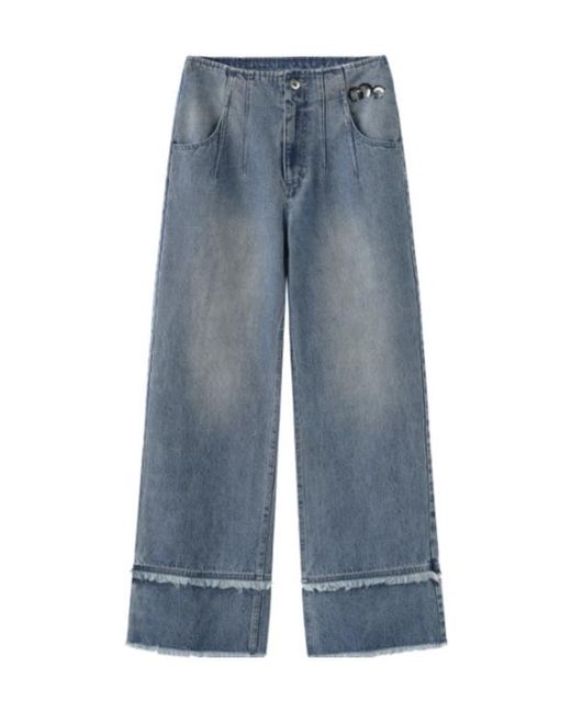 Marissa Chiara Blue Wide-Leg Jeans