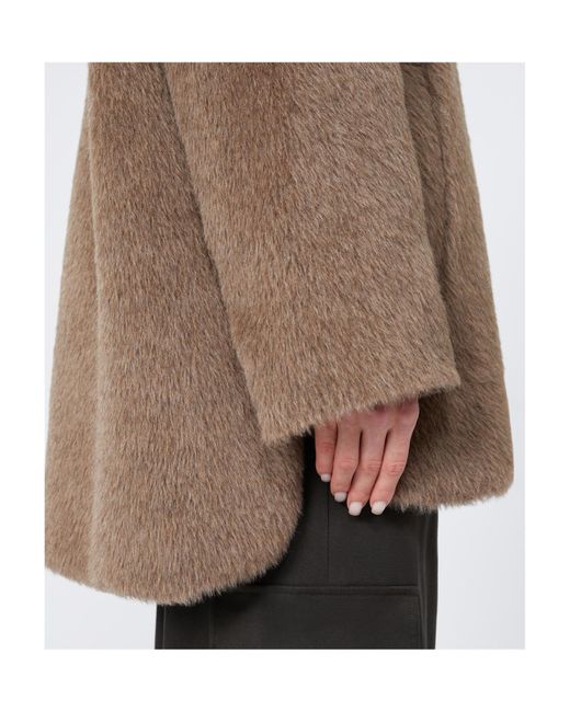 Max Mara Brown The Cube Spacefe Quilted Hooded Jacket