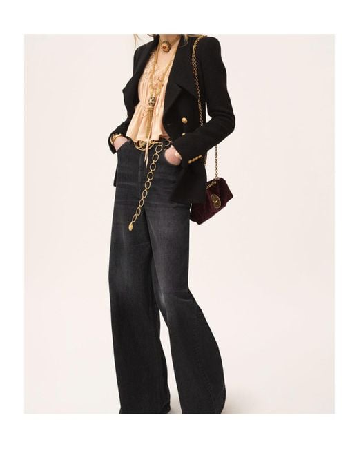 Chloé Black Chloé Double-Breasted Buttoned Blazer