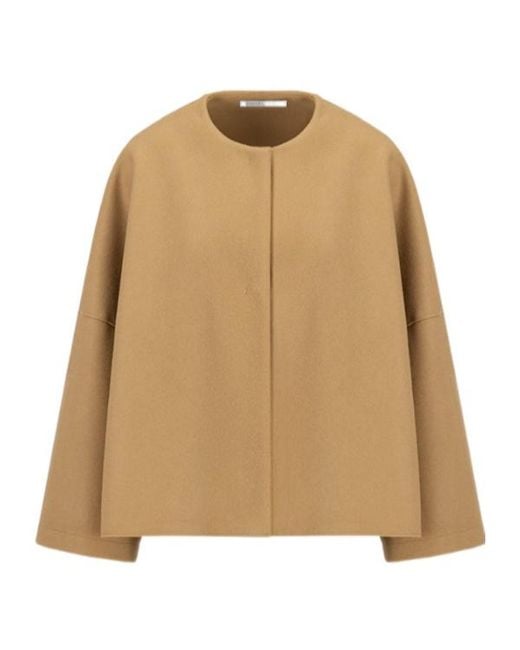 Harris Wharf London Natural Collarless Cape