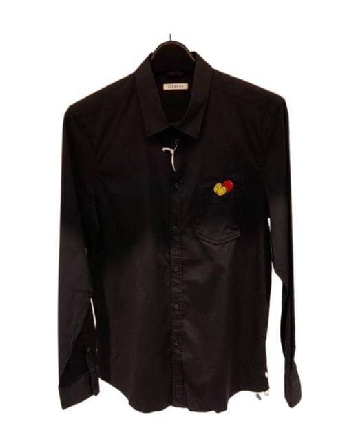 Iceberg Black Single-Breasted Long-Sleeved Shirt for men